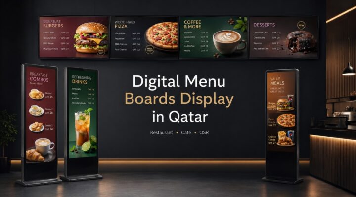 digital menu boards display in qatar