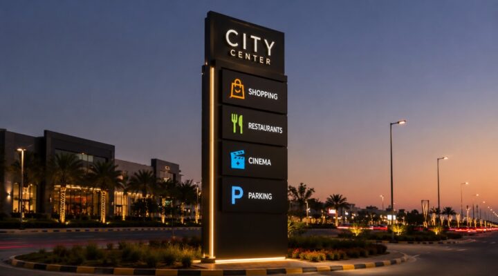 pylon signboard in qatar