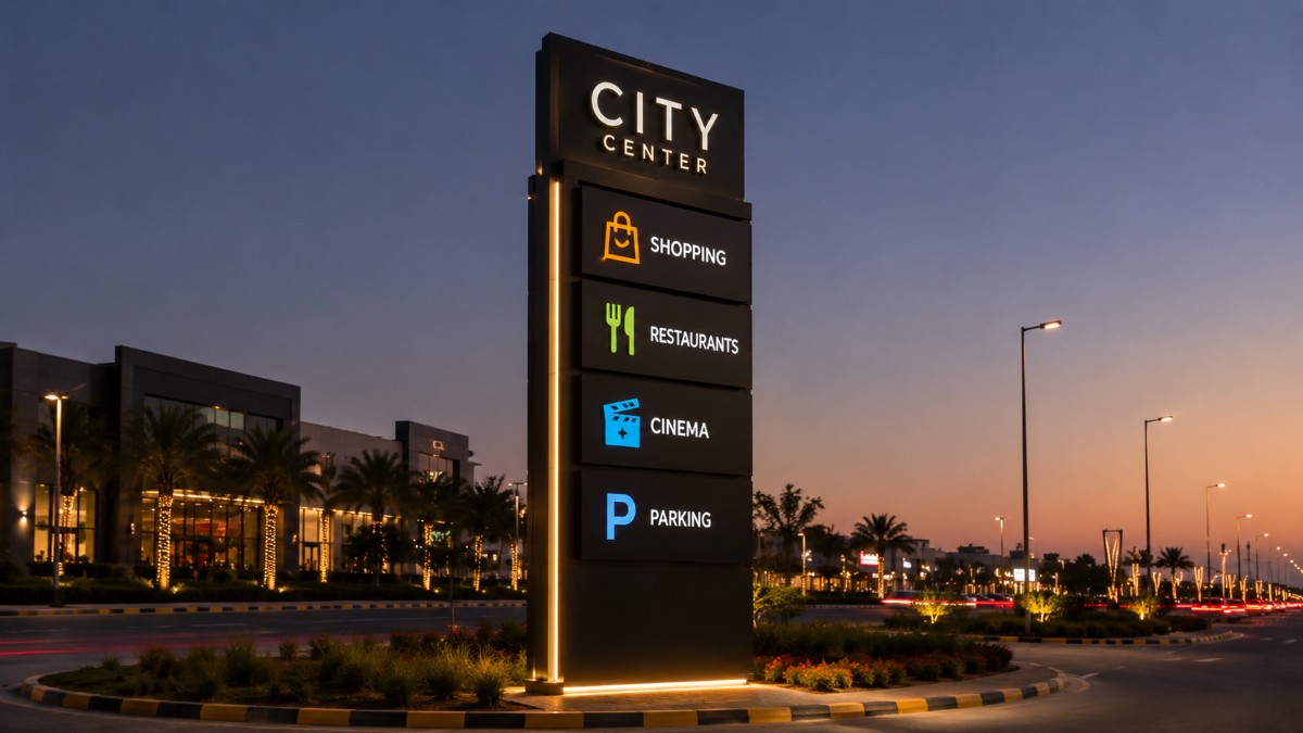 pylon signboard in qatar