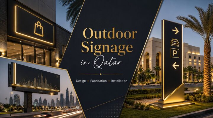 outdoor signage in qatar