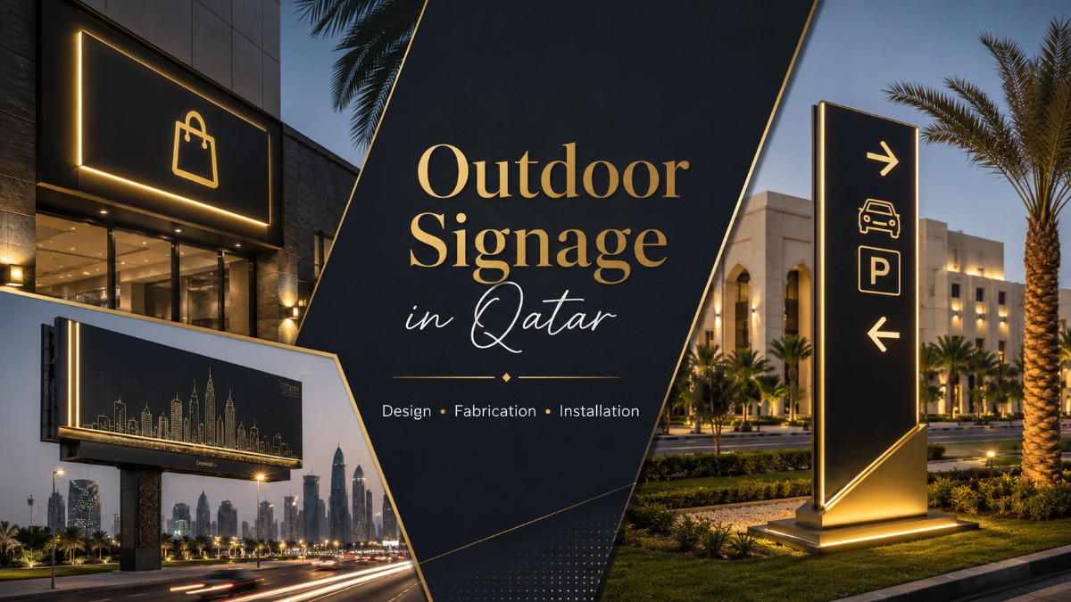 outdoor signage in qatar