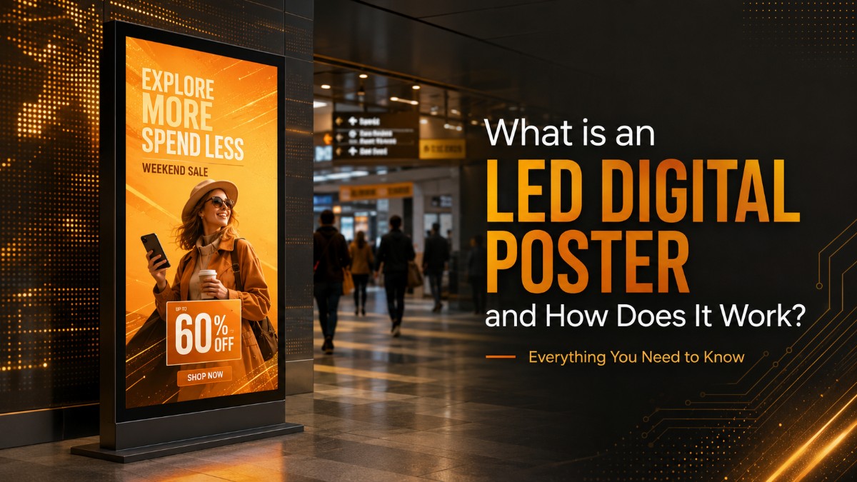 what is an led digital poster and how does it work everything you need to know