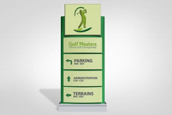 Pylon signage board in qatar