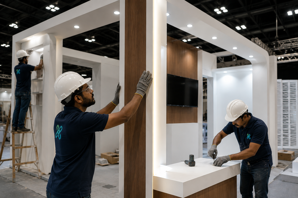 exhibition stand installation
