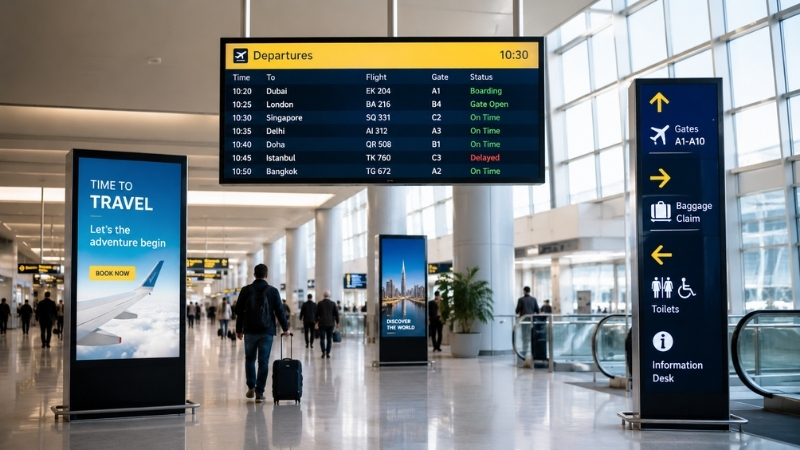 Digital Signage airports & transport